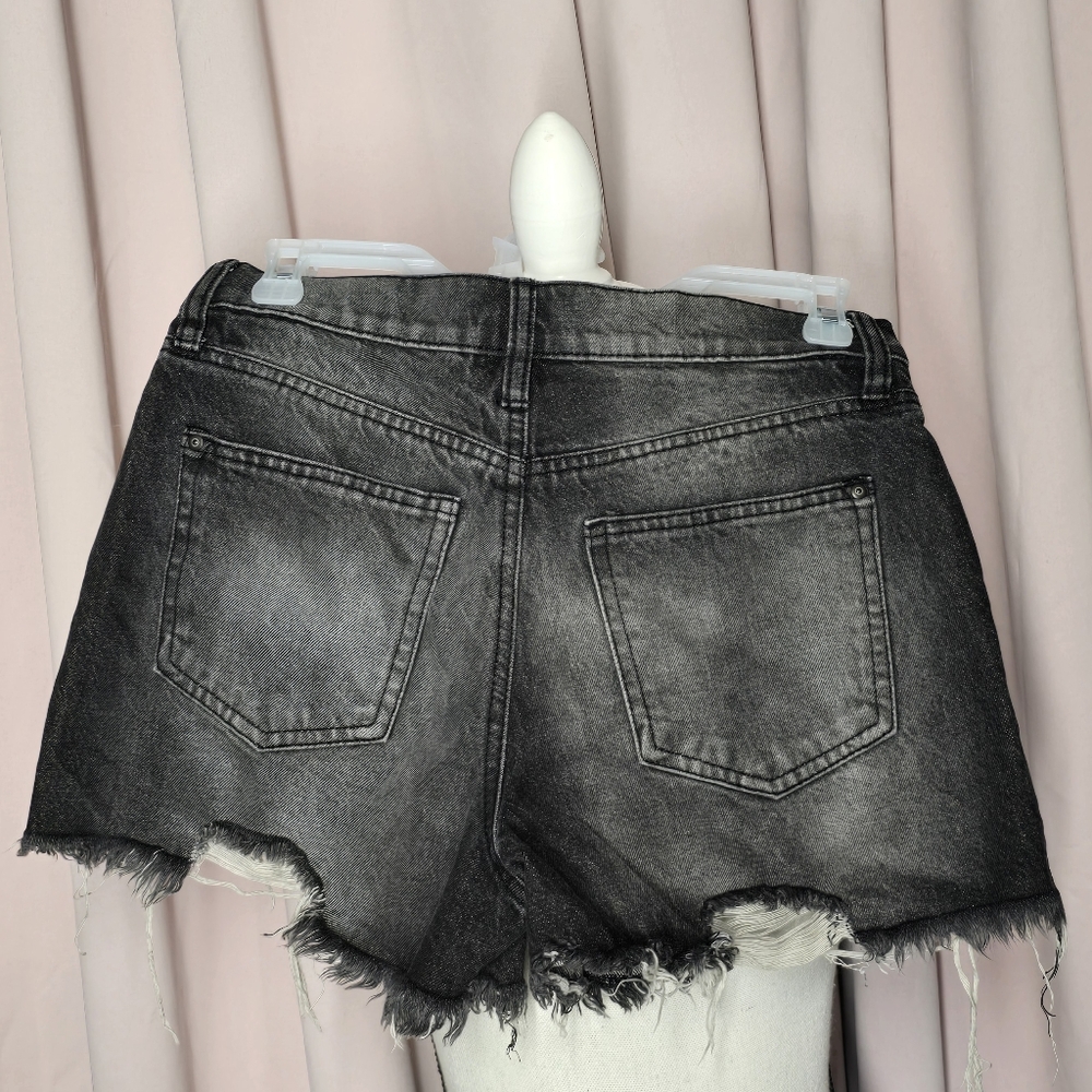 Distressed Denim Shorts - Picture 2 of 4
